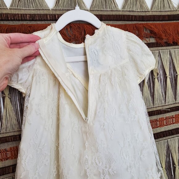 Gunne Sax by Jessica McClintock vintage lace girls dress - Picture 8 of 10